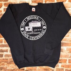 Medina State Centennial Black Sweater VTG size XL